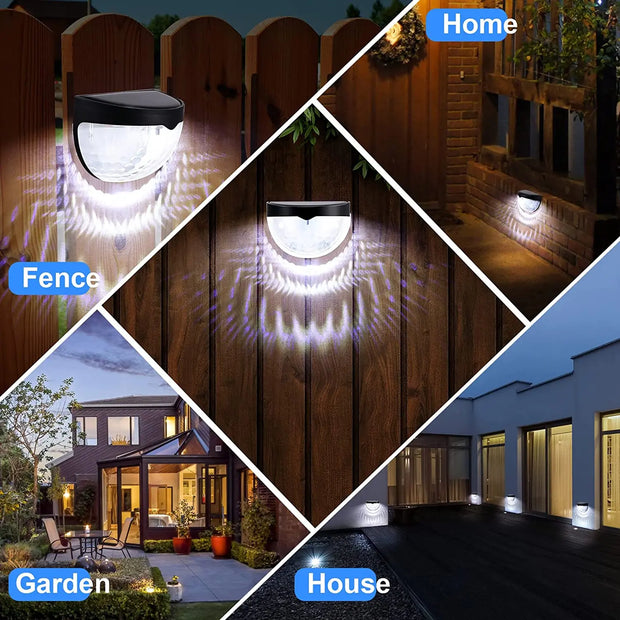 LED Solar Fence Lights – Waterproof Outdoor Wall Lights