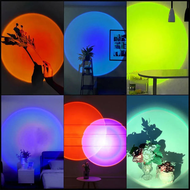 Sunset Projection Lamp – USB LED, Bedroom & Photography