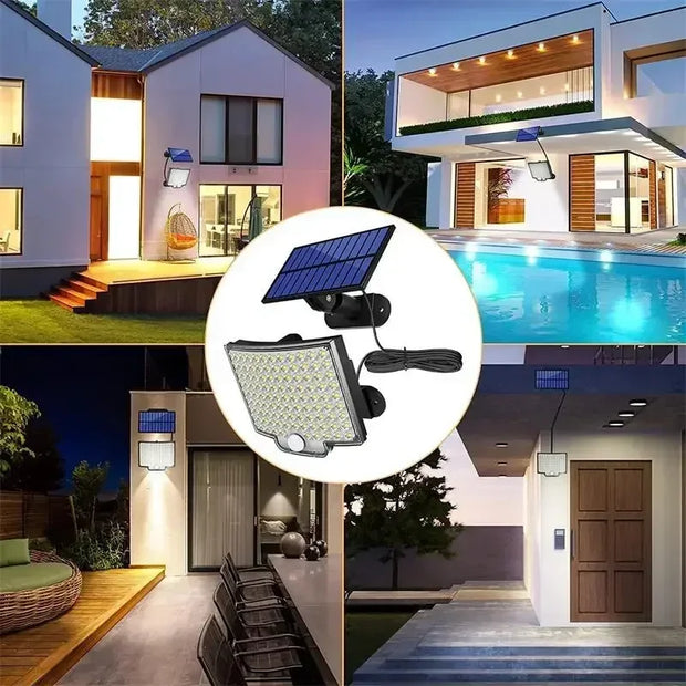 Waterproof 106LED Solar Light – 3 Modes for Garden & Garage