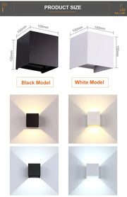 6W/12W LED Wall Light – Waterproof, Modern Nordic Design