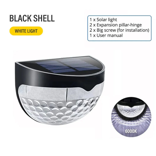 LED Solar Fence Lights – Waterproof Outdoor Wall Lights