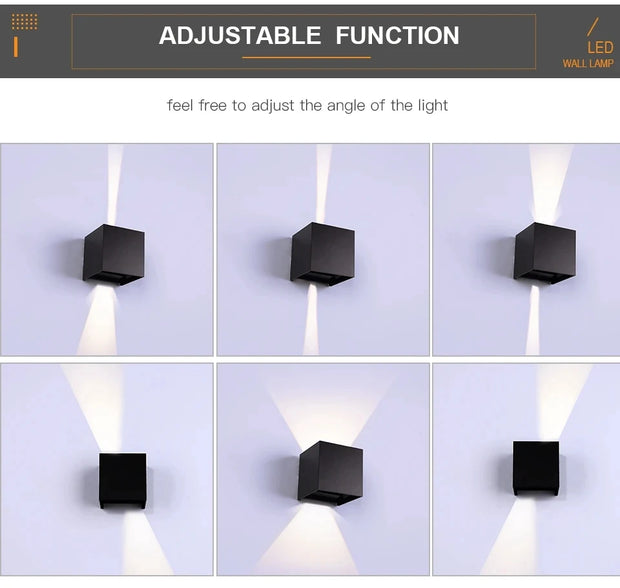 6W/12W LED Wall Light – Waterproof, Modern Nordic Design