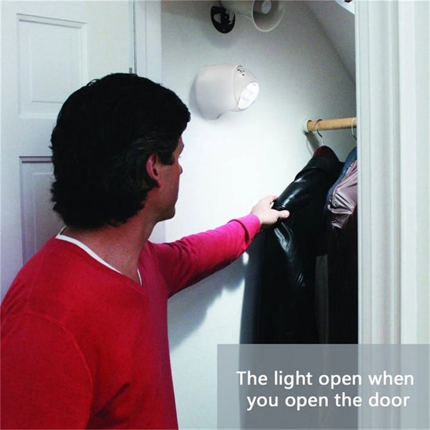 LED Motion Sensor Wall Light – Energy-Saving & 360° Rotating